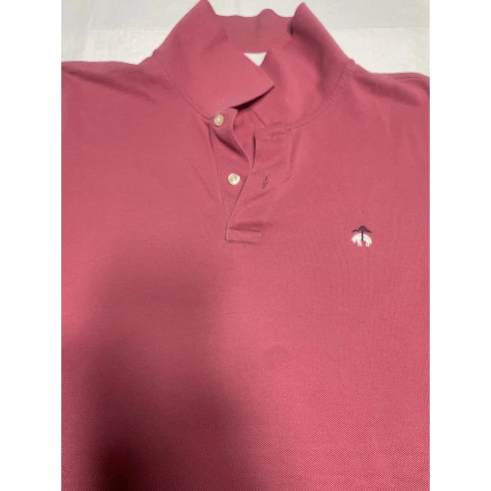 Brooks Brothers 1818 Performance‎ Polo Shirt Mens XL Slim Fit Pink Cotton Pique